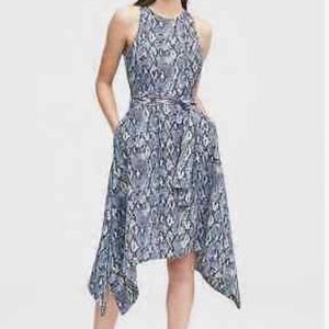 Banana Republic Blue Snake Handkerchief  Dress